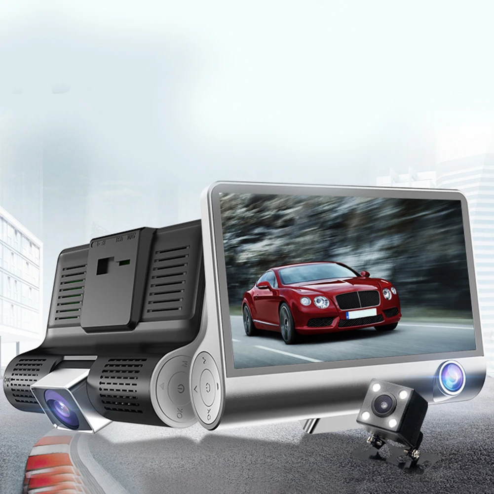 4inch Three Lens Camera Vehicle Parking Monitor Video Recorder Dash Cam Wide Angle LCD 1080P Easy Install Rear View HD Car DVR
4inch Three Lens Camera Vehicle Parking Monitor Video Recorder Dash Cam Wide Angle LCD 1080P Easy Install Rear View HD Car DVR