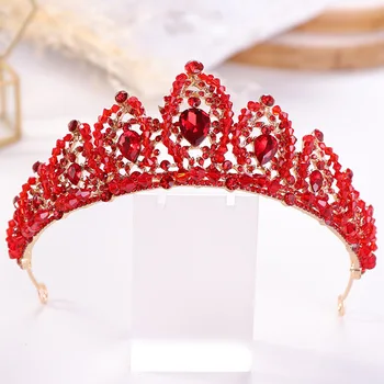 New Fashion Red Crystal Bridal Crowns Headband Rhinestone Bride Wedding Hair Accessories Princess Party Crown Tiaras Jewelry
New Fashion Red Crystal Bridal Crowns Headband Rhinestone Bride Wedding Hair Accessories Princess Party Crown Tiaras Jewelry