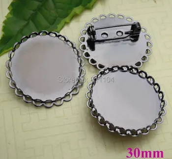 30mm Gunmetal Black Plated Brass Blank Round Double Bezel Tray Cabochon Brooch Bases Clip Back Pins Brooches Settings Findings
30mm Gunmetal Black Plated Brass Blank Round Double Bezel Tray Cabochon Brooch Bases Clip Back Pins Brooches Settings Findings