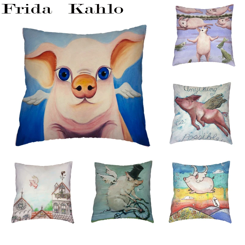 Magic Angel Pig Cushion Cover Personality Lively Pillw Cover Lovely Playful Driving Fly Pillowcase Home Decoration Throw Pillows
Magic Angel Pig Cushion Cover Personality Lively Pillw Cover Lovely Playful Driving Fly Pillowcase Home Decoration Throw Pillows