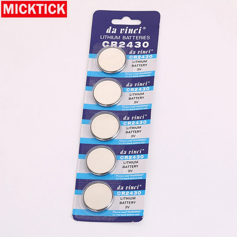 5pcs/pack CR2430 Button Batteries DL2430 BR2430 KL2430 Cell Coin Lithium Li-ion Battery 3V CR 2430 Watch Electronic Toy Remote
5pcs/pack CR2430 Button Batteries DL2430 BR2430 KL2430 Cell Coin Lithium Li-ion Battery 3V CR 2430 Watch Electronic Toy Remote