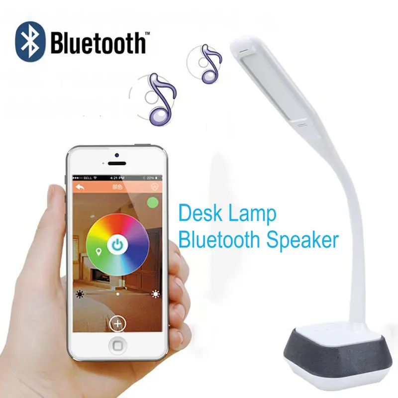 

Artpad Flexible Gooseneck LED Bureau Desktop Lamp 12W Touch Dimmer Table Lamps with Bluetooth Speaker for Bedroom Office Study
