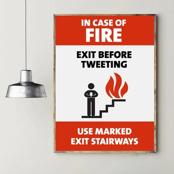 In Case of Fire Exit Before Tweeting Parody Humor Art Canvas Poster Home Decor Dropshipping
In Case of Fire Exit Before Tweeting Parody Humor Art Canvas Poster Home Decor Dropshipping