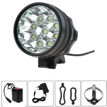 

9T6 Bike Light 15000 Lumen Waterproof 9xCree XM-L T6 LED Bicycle Light Lamp 3 mode + 8.4V 8800mah 18650 Battery Pack + Charger