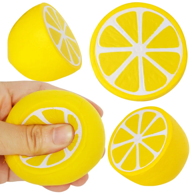 

Simulation Squishy Food PU Squishy Slow Rising Scented Lemon Bread Squeeze Toys Stress Relief Vent Kids Plaything 6*5.5CM