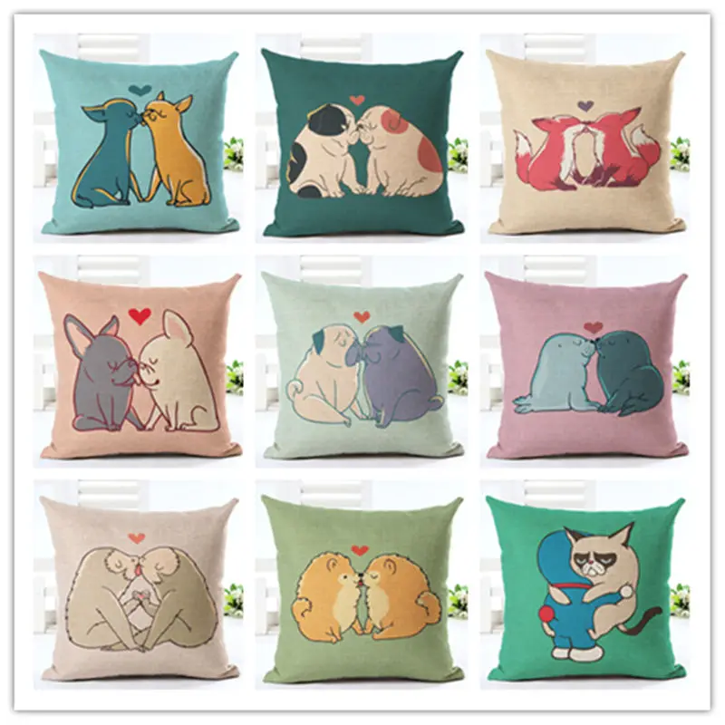 45x45 New Home Decor Cushion Cover Fashion Cartoon Kiss Animals Home Decorative Printed Throw Pillowcase Cojines Almofada
45x45 New Home Decor Cushion Cover Fashion Cartoon Kiss Animals Home Decorative Printed Throw Pillowcase Cojines Almofada