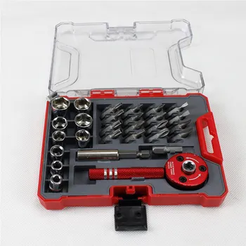 28pcs Ratchet Wrench Bit Multi-functional Mini Screwdriver Set 1/4" Driver Socket Set Screwdriver Kit Repair Tool
28pcs Ratchet Wrench Bit Multi-functional Mini Screwdriver Set 1/4" Driver Socket Set Screwdriver Kit Repair Tool