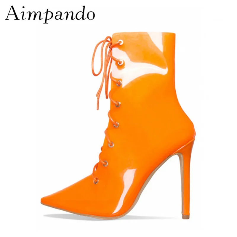 Candy Color Short Boots Cross-tied 10cm Stiletto Heel Point Toe Back Zip Clear PVC Transparent Ankle Boots Women
Candy Color Short Boots Cross-tied 10cm Stiletto Heel Point Toe Back Zip Clear PVC Transparent Ankle Boots Women