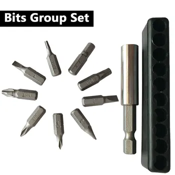 CR-V Precision Screwdriver Bit Group Set Tool 10Pcs/set 1/4" Hex Shank Slotted Phillips Pozidriv Screwdriver Bit
CR-V Precision Screwdriver Bit Group Set Tool 10Pcs/set 1/4" Hex Shank Slotted Phillips Pozidriv Screwdriver Bit
