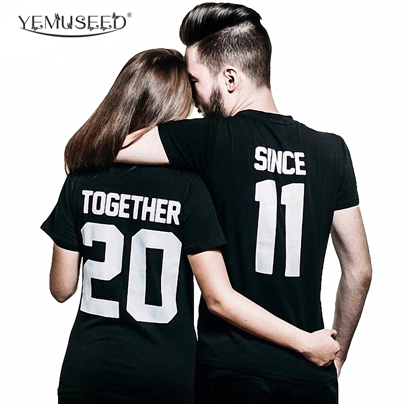 YEMUSEED Women Unique Couple T shirt Tops Summer Black Harjuku Punk Hipster Together 20 Since 11 Tee shirts Tumblr WMT252
YEMUSEED Women Unique Couple T shirt Tops Summer Black Harjuku Punk Hipster Together 20 Since 11 Tee shirts Tumblr WMT252