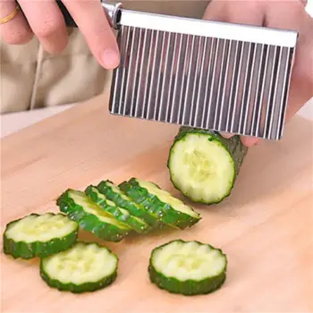 Stainless Steel French Fries Potato Cutter Corrugated Knife Side Wavy Cutter Potato Knife Chopper Slicer
Stainless Steel French Fries Potato Cutter Corrugated Knife Side Wavy Cutter Potato Knife Chopper Slicer