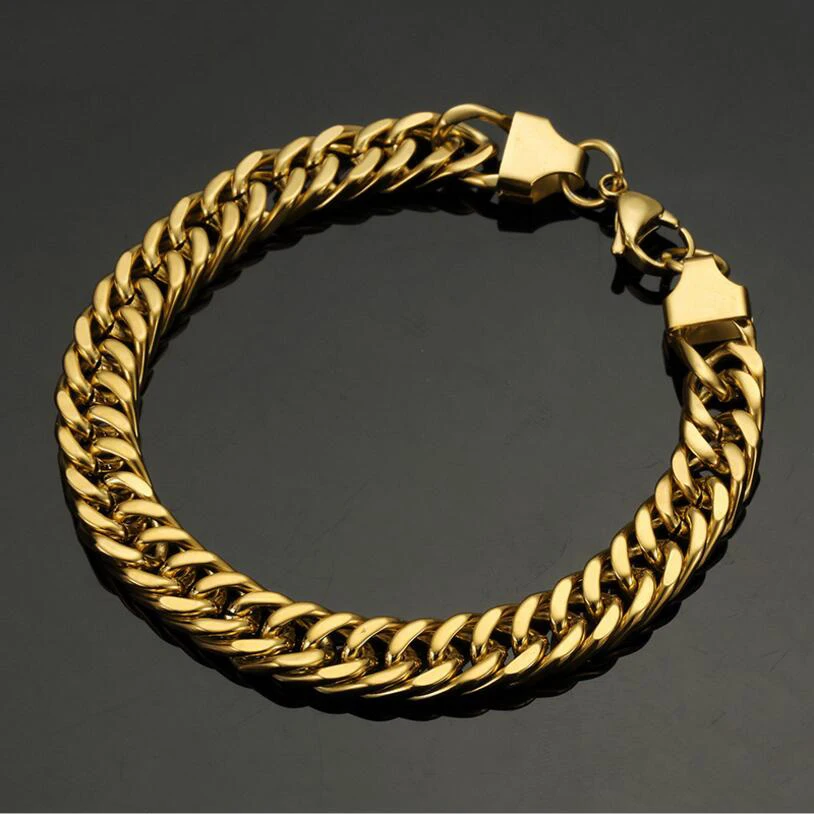 Gold Color Stainless Steel Double Woven Bracelets Bangles Hand Chains Double Hip Hop Bracelets Women Men Gift Bangles Party
Gold Color Stainless Steel Double Woven Bracelets Bangles Hand Chains Double Hip Hop Bracelets Women Men Gift Bangles Party