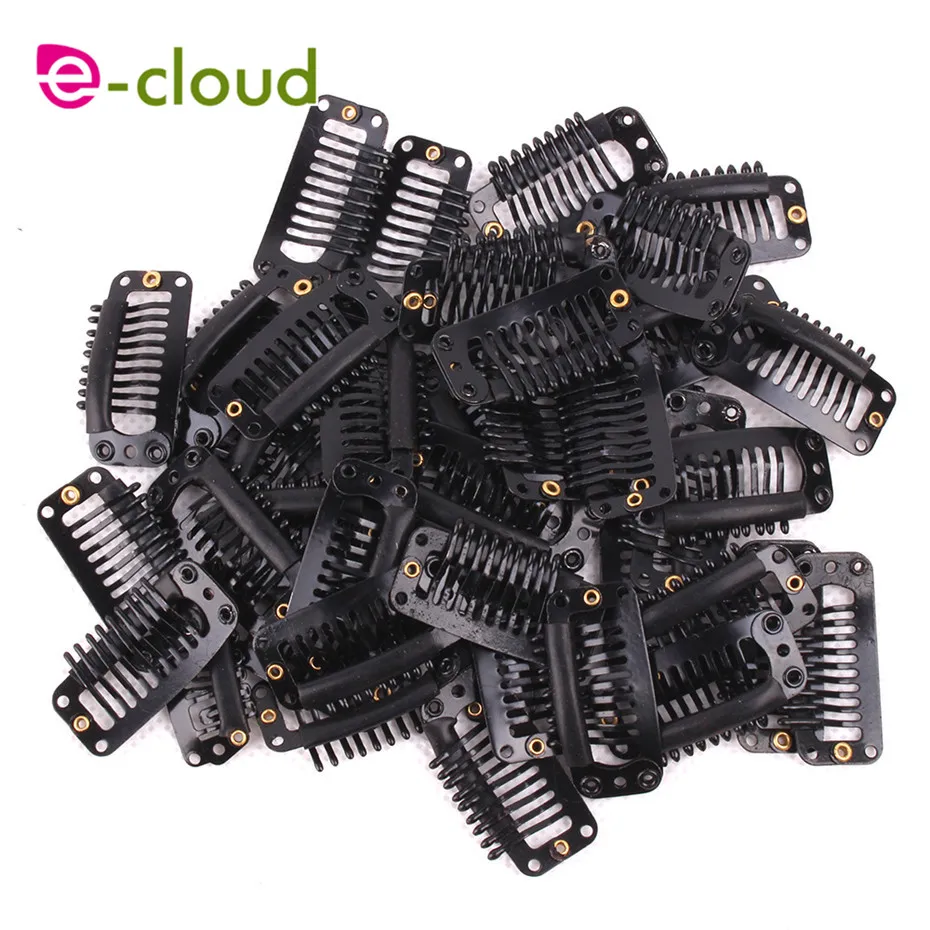 50Pcs Wig Clips 32mm Snap Clips for Hair Extension I Shape HairClips Tools 9 Teeth Black Color Hair Extension Clips
50Pcs Wig Clips 32mm Snap Clips for Hair Extension I Shape HairClips Tools 9 Teeth Black Color Hair Extension Clips