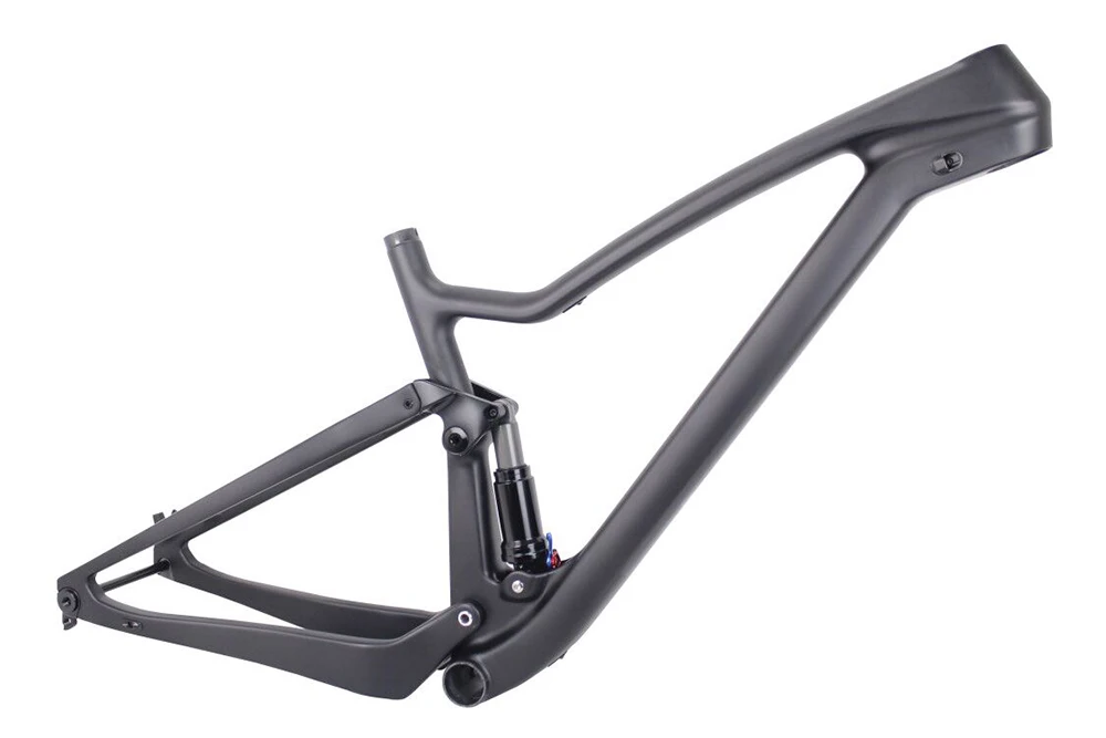 Discount Free shipping Full suspension frame 27.5er plus and 29er Boost carbon bike XC frame XS size with inner cables XS/S/M/L/XL 10