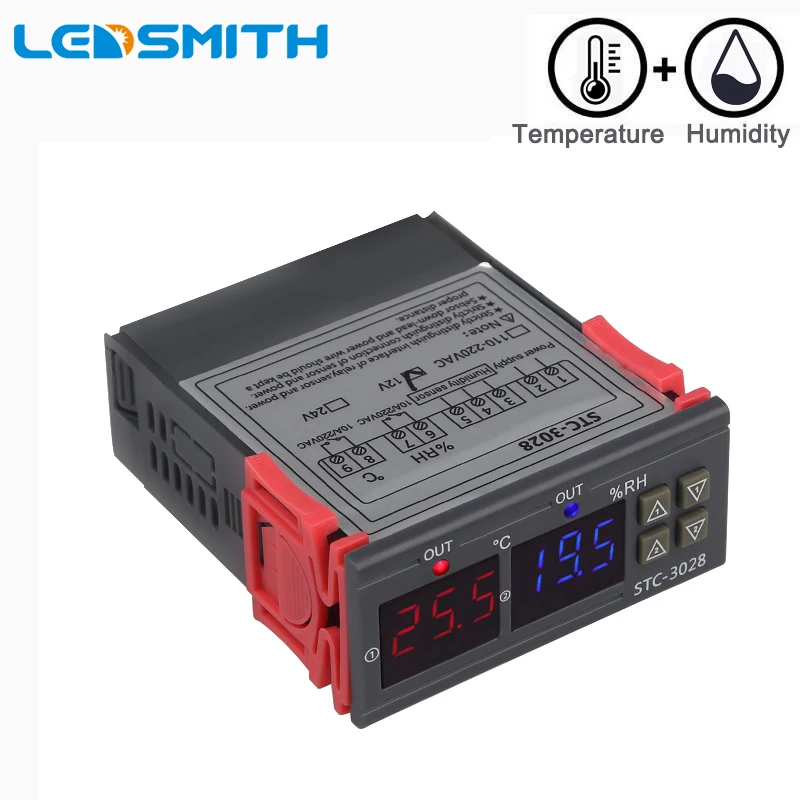 STC-3028 10A Digital Temperature Humidity Controller Egg Incubator Thermostat Humidistat Thermometer Hygrometer Control Switch
STC-3028 10A Digital Temperature Humidity Controller Egg Incubator Thermostat Humidistat Thermometer Hygrometer Control Switch