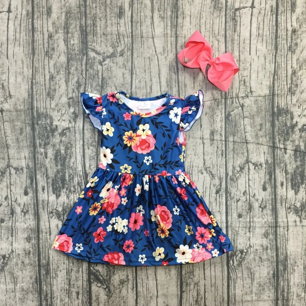 summer baby girls children clothes knee length short sleeve dress milk silk navy coral floral flower outfits boutique match bow
summer baby girls children clothes knee length short sleeve dress milk silk navy coral floral flower outfits boutique match bow