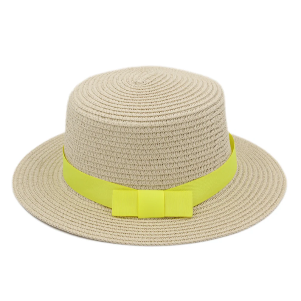 Mistdawn Women Ladies Straw Boater Cap Sailor Bowler Summer Beach Sun Pork Pie Hat Yellow Ribbon 
Mistdawn Women Ladies Straw Boater Cap Sailor Bowler Summer Beach Sun Pork Pie Hat Yellow Ribbon