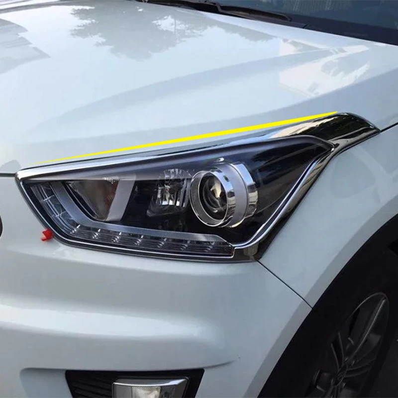 ABS автомобилей Ремонт Хром Стайлинг внешней отделки фары для автомобиля крышка