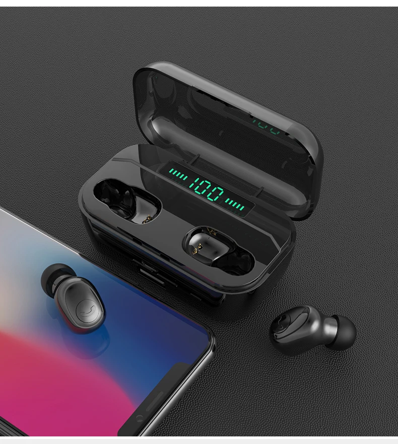 Bluetooth Earphones TWS 8D Stereo Wireless Earphone Waterproof Headset with LED Display 3500mAh charging box PK G02 X7 TWS
Bluetooth Earphones TWS 8D Stereo Wireless Earphone Waterproof Headset with LED Display 3500mAh charging box PK G02 X7 TWS