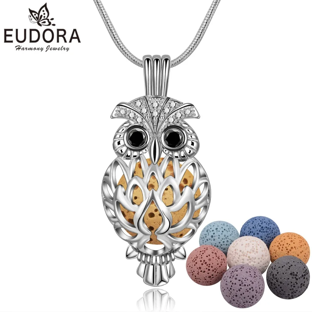 Eudora Lava Necklace Pendant Volcanic Stone Chain Animal Owl Necklace for Women Perfume Lava Ball Fashion Jewelry Gift 14mm
Eudora Lava Necklace Pendant Volcanic Stone Chain Animal Owl Necklace for Women Perfume Lava Ball Fashion Jewelry Gift 14mm