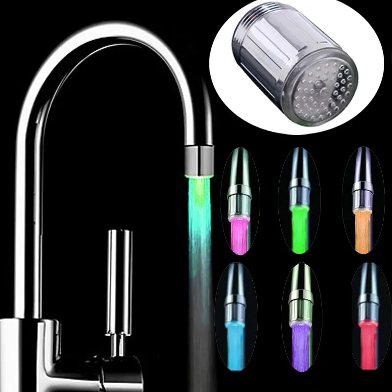 Glow Light-up LED Kitchen Faucet Shower Tap Novelty Luminous Faucet Nozzle Head Bathroom Blue Light 3 Color 7 Colors Changing
Glow Light-up LED Kitchen Faucet Shower Tap Novelty Luminous Faucet Nozzle Head Bathroom Blue Light 3 Color 7 Colors Changing