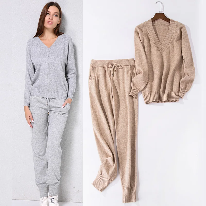 Women sweater suit and setsCasual Knitted Sweaters Pants 2PCS Track Suits Woman Casual Knitted Trousers+Jumper Tops Clothing Set
Women sweater suit and setsCasual Knitted Sweaters Pants 2PCS Track Suits Woman Casual Knitted Trousers+Jumper Tops Clothing Set