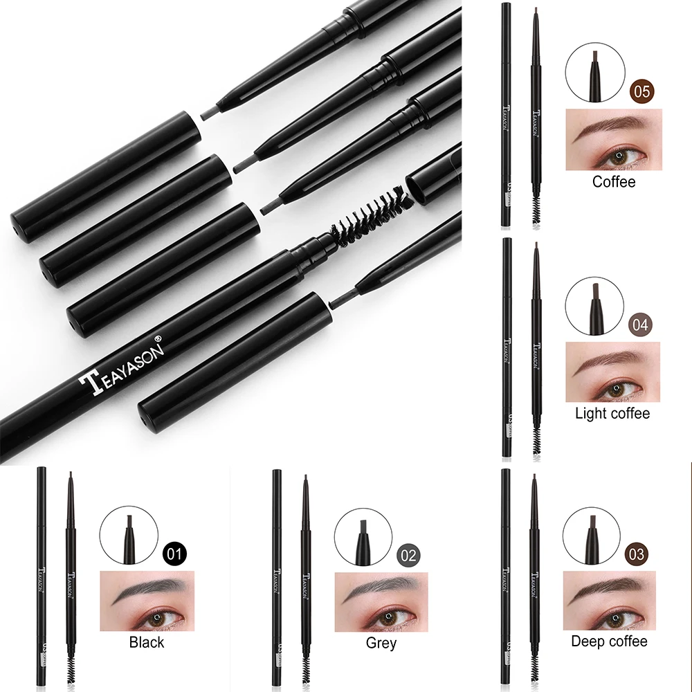 5 Colors Super Slim Fine Eyebrow Pencil Dual Ended With Eyebrow Brush Waterproof Long Lasting Black Brown Eyebrow Tatoo Pen
5 Colors Super Slim Fine Eyebrow Pencil Dual Ended With Eyebrow Brush Waterproof Long Lasting Black Brown Eyebrow Tatoo Pen