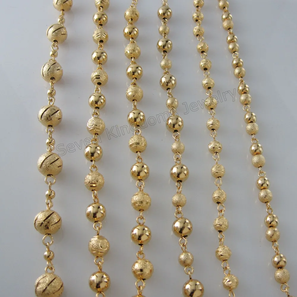 Min Order 10$ Can mix Design /6 STYLES AVAILABLE - YELLOW GOLD GP FILLED BRASS BALL BEADS LINK BRACELET REFER TO THE PICTURE
Min Order 10$ Can mix Design /6 STYLES AVAILABLE - YELLOW GOLD GP FILLED BRASS BALL BEADS LINK BRACELET REFER TO THE PICTURE
