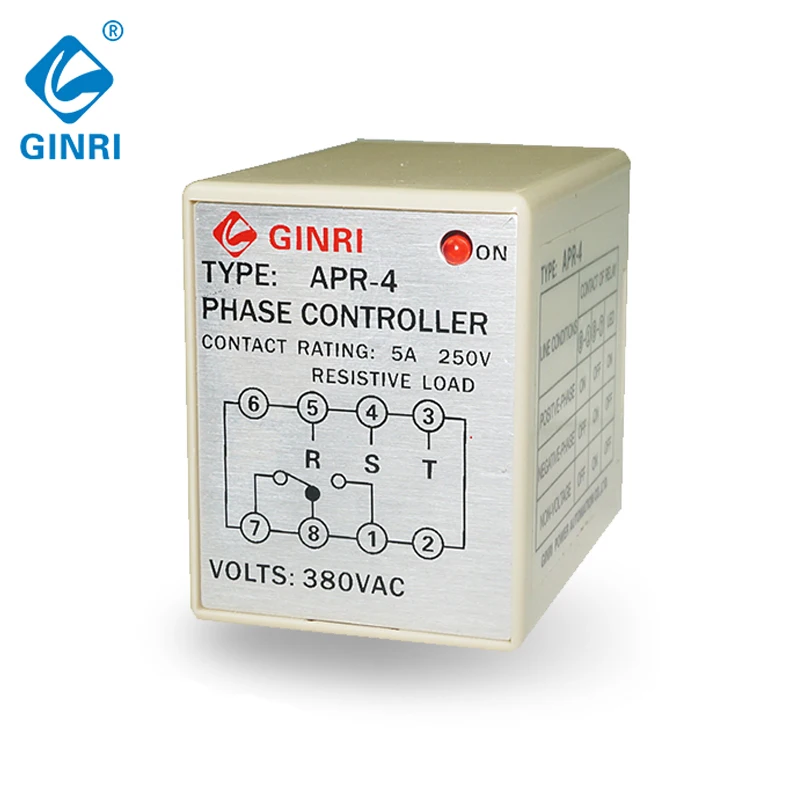 GINRI APR-4 Phase Rotation Sequence Measuring and Monitoring Relays Three Phase Protection Relay 220V 380V for Switchgear
GINRI APR-4 Phase Rotation Sequence Measuring and Monitoring Relays Three Phase Protection Relay 220V 380V for Switchgear