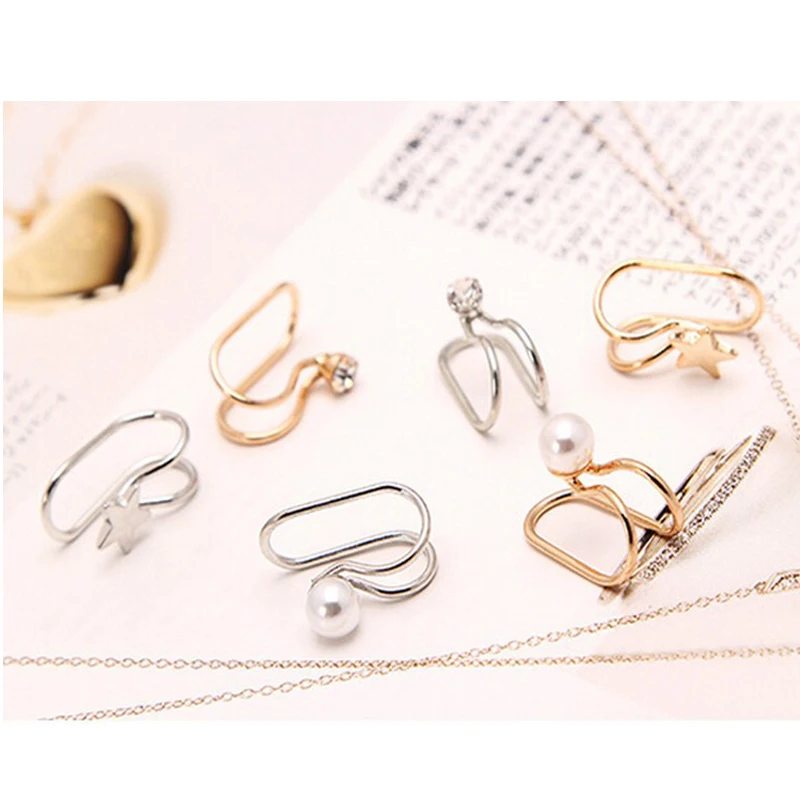 M MISM New Arrival 1 PC Silver Earrings for Women Gold Rhinestone Earrings Hot Charm Ear Cuff Clip on Earrings Fashion Jewelry
M MISM New Arrival 1 PC Silver Earrings for Women Gold Rhinestone Earrings Hot Charm Ear Cuff Clip on Earrings Fashion Jewelry