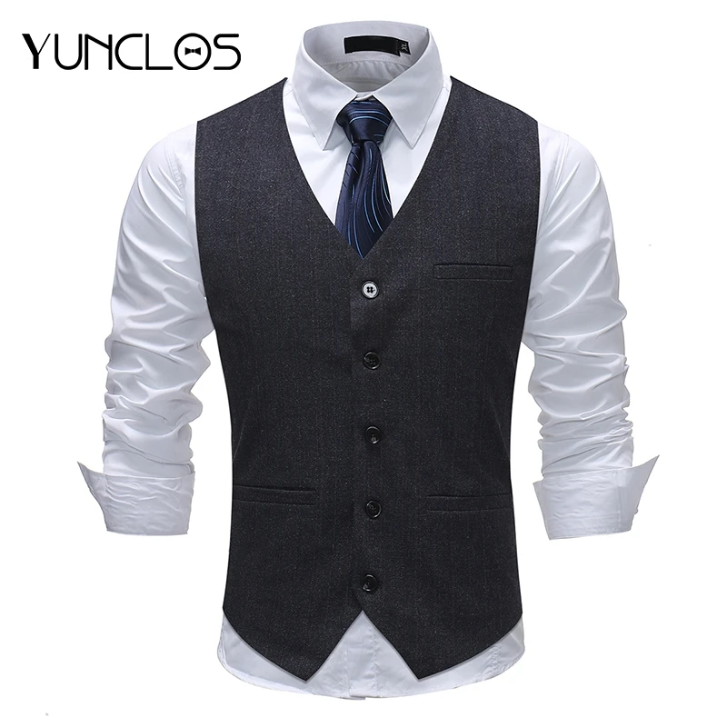 YUNCLOS Men Suit Vest Single Breasted Wedding Men Waistcoat Vest Business Formal Vest Slim Fit Chaleco Hombre
YUNCLOS Men Suit Vest Single Breasted Wedding Men Waistcoat Vest Business Formal Vest Slim Fit Chaleco Hombre