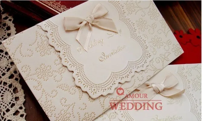 wedding invitation card -- customised printing luxury marriage Paper Card laser cut type cards with a ribbon 100pcs/lot
wedding invitation card -- customised printing luxury marriage Paper Card laser cut type cards with a ribbon 100pcs/lot