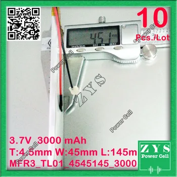 10 pcs. li-ion battery 3.7v 3000mAh 4545145 rechargeable battery lithium battery for tablet pc 7 inch 8 inch 9 inch 4.5x45x145mm
10 pcs. li-ion battery 3.7v 3000mAh 4545145 rechargeable battery lithium battery for tablet pc 7 inch 8 inch 9 inch 4.5x45x145mm
