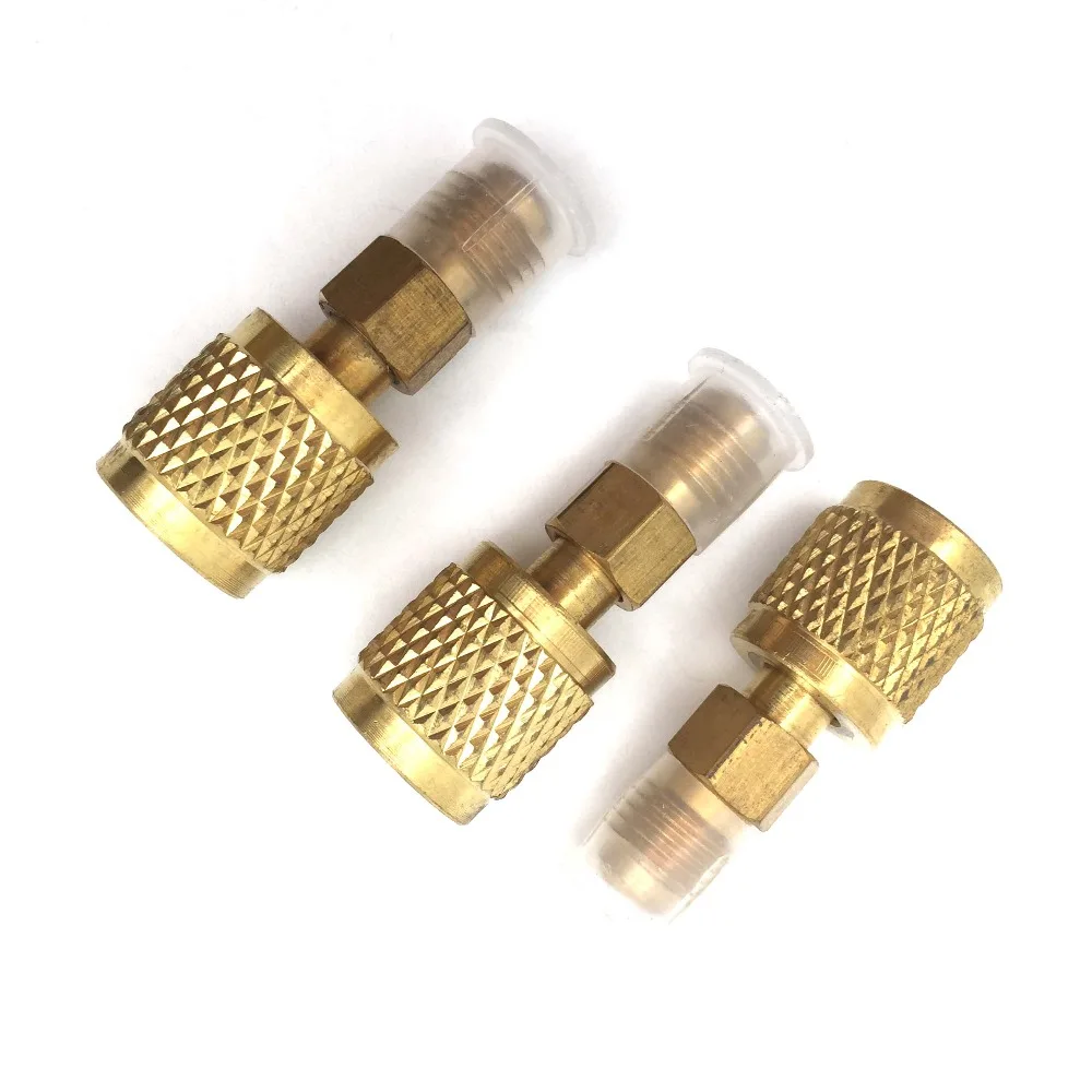 R410A Brass Refrigerant Adapter 1/4" Male to 5/16" Female Charging Hose Refrigerant for Mini Split HVAC System Refrigeration
R410A Brass Refrigerant Adapter 1/4" Male to 5/16" Female Charging Hose Refrigerant for Mini Split HVAC System Refrigeration