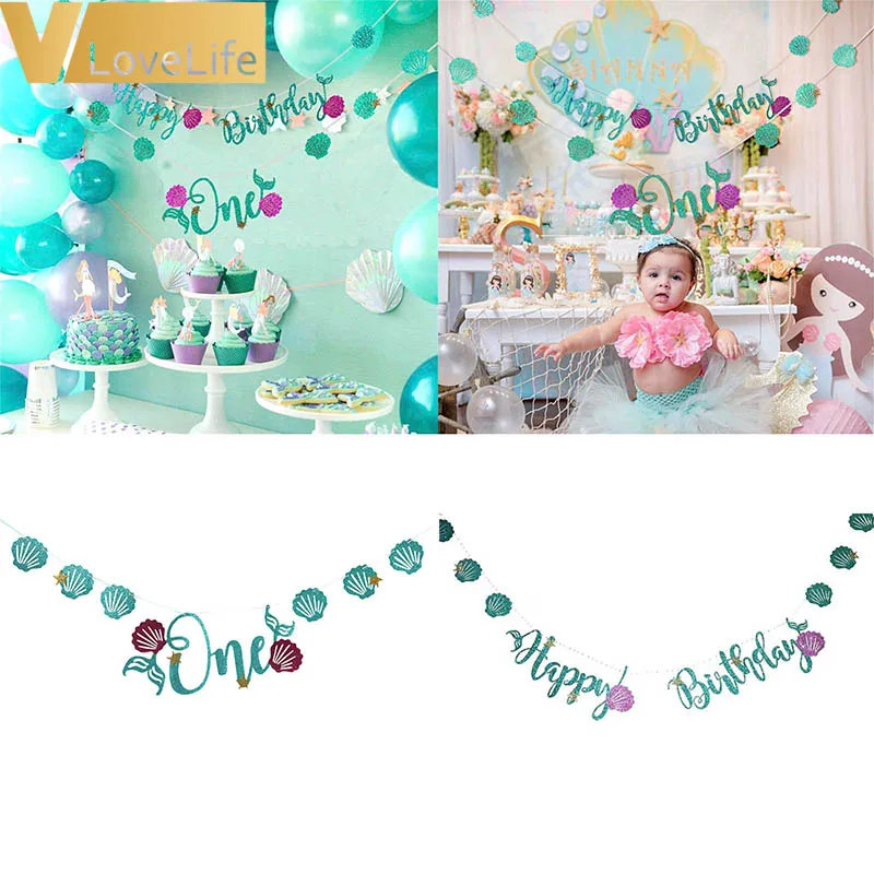 1PC ONE Happy Birthday Mermaid Happy Birthday Paper Flags ONE Mermaid Party Decoration Banner Party Children Kids Gender Flags
1PC ONE Happy Birthday Mermaid Happy Birthday Paper Flags ONE Mermaid Party Decoration Banner Party Children Kids Gender Flags