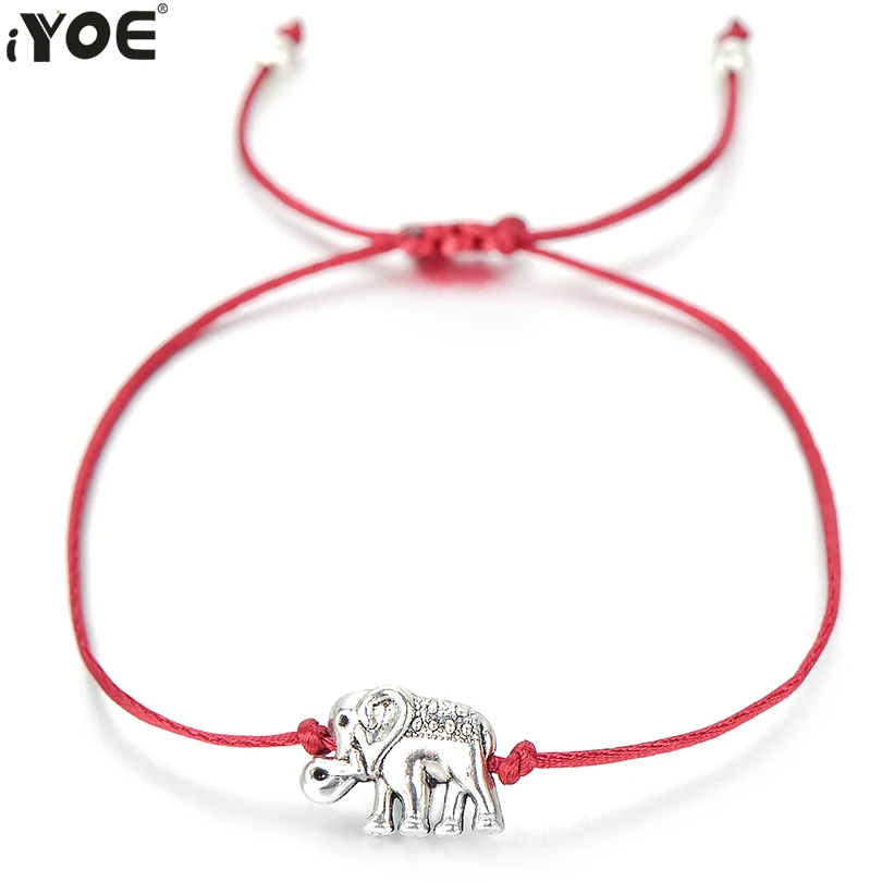 IYOE Silver Color Cute Elephant Bracelet For Women Men Kids Lucky Red Couple Bracelets Handmade String Rope Family Jewelry Gift
IYOE Silver Color Cute Elephant Bracelet For Women Men Kids Lucky Red Couple Bracelets Handmade String Rope Family Jewelry Gift