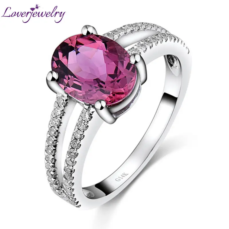 LOVERJEWELRY Rings For Women Romantic Solid 14Kt White Gold Diamond Oval 7x9mm Tourmaline Engagement Ring Fine Jewelry
LOVERJEWELRY Rings For Women Romantic Solid 14Kt White Gold Diamond Oval 7x9mm Tourmaline Engagement Ring Fine Jewelry