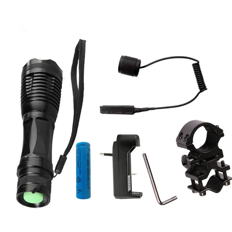 

LED Tactical Flashlight 9000 Lumens CREE XM-L T6 Zoomable 5 Modes Aluminum Lanterna LED Torch Flashlights For Hunting