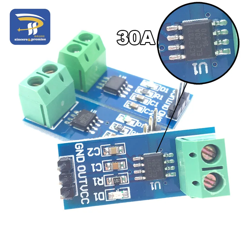 Модуль датчика тока Холла ACS712 для Arduino плата обнаружения постоянного и