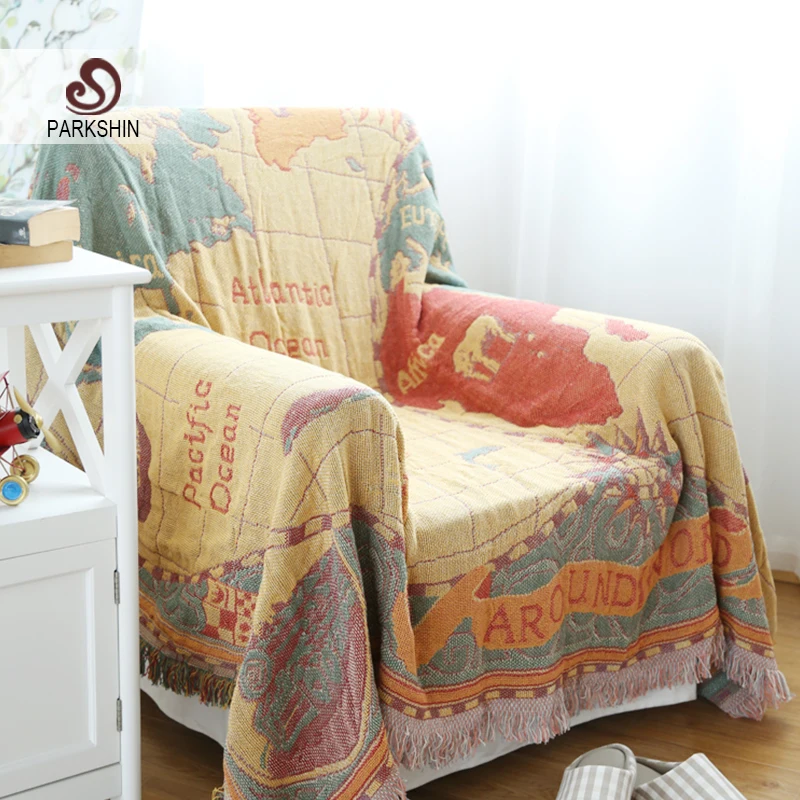 Parkshin Nordic Style High Quality Keep Warm Blanket 100% Cotton World Map Pattern Soft Sofa Cover Comfortable Bed BLanket
Parkshin Nordic Style High Quality Keep Warm Blanket 100% Cotton World Map Pattern Soft Sofa Cover Comfortable Bed BLanket
