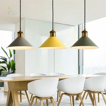 Fashion LED Pendant Lights With Metal Lampshade Lamparas Colgantes Modern Nordic Hanging Lamp For Dining Kitchen Lighting
Fashion LED Pendant Lights With Metal Lampshade Lamparas Colgantes Modern Nordic Hanging Lamp For Dining Kitchen Lighting