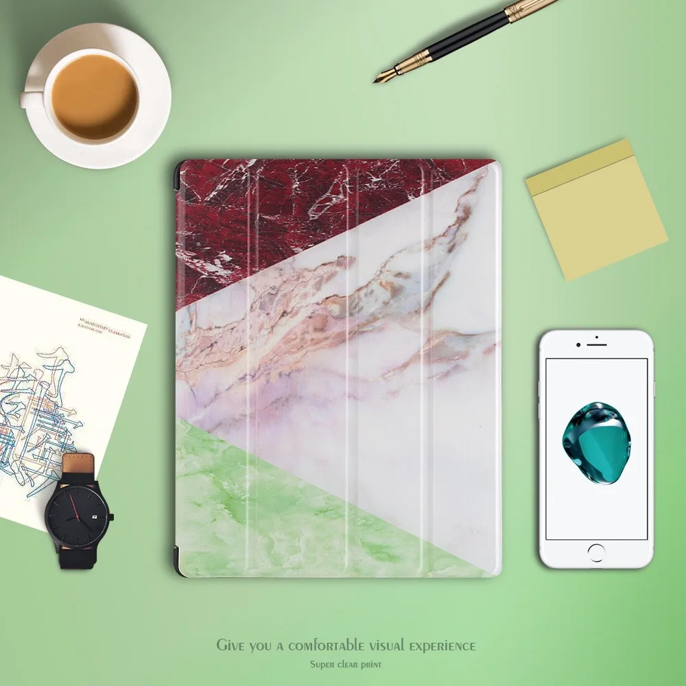 Мраморный стильный Магнитный флип-чехол для iPad Pro 9 7 10 5 12 Air Air2 Mini 1 2 3 4 Trifold Tablet Case