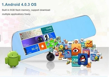 Best Car Mirror 5" Touch GPS Navigation Android 4.4 dvr Camera Recorder dual lens Rear View Rearview dvr mirror video recorder
Best Car Mirror 5" Touch GPS Navigation Android 4.4 dvr Camera Recorder dual lens Rear View Rearview dvr mirror video recorder