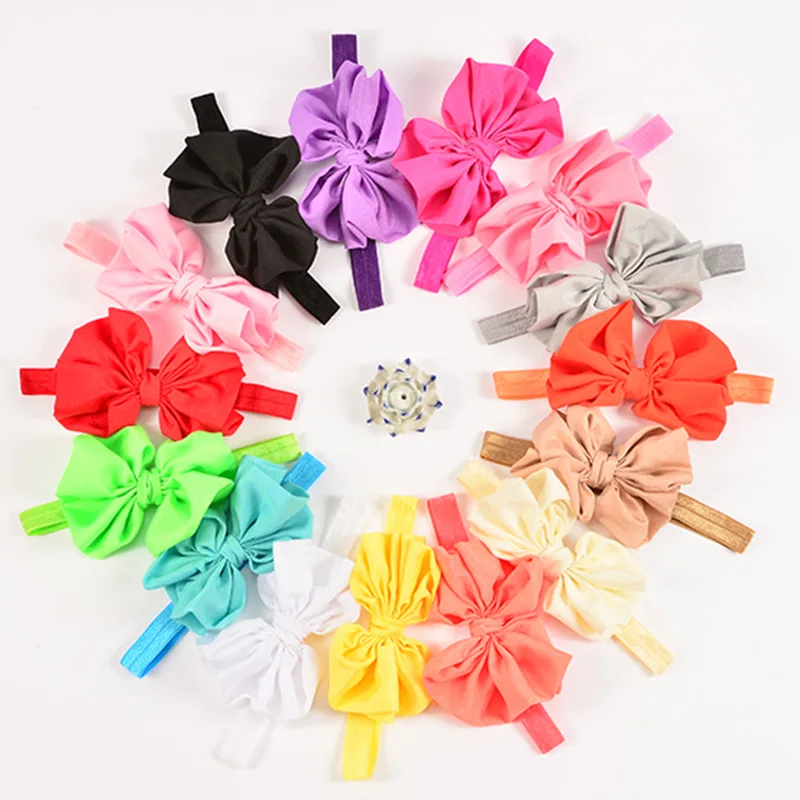 

5PCS/Lot Baby Headband Bow Girls Ribbon Hair Bands Handmade Headwear Hair Elastic For Girl Newborn Babies Hair Accessories