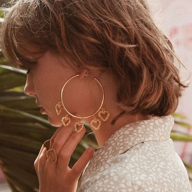 AOMU Fashion Oversize Large Round Earring For Women Metal Gold Color Statement Long Dangle Drop Earrings Boho Jewelry Set
AOMU Fashion Oversize Large Round Earring For Women Metal Gold Color Statement Long Dangle Drop Earrings Boho Jewelry Set