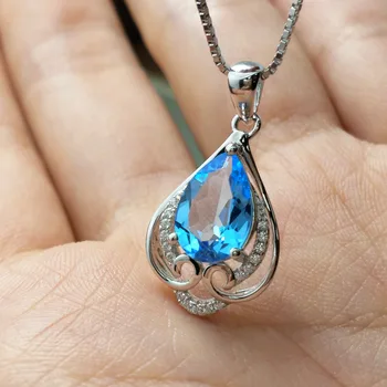 FLZB , Natural topaz pendant in 925 sterling silver with 18k white gold plated elegant pendant with free chain gift for birthday
FLZB , Natural topaz pendant in 925 sterling silver with 18k white gold plated elegant pendant with free chain gift for birthday
