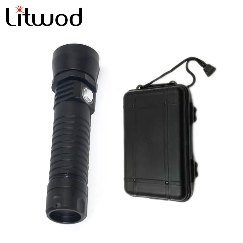 Litwod z35D26 Diving Led Flashlight Torch Light XM-L L2 ON / OFF Stepless Dimming Waterproof Underwater 150m Box
Litwod z35D26 Diving Led Flashlight Torch Light XM-L L2 ON / OFF Stepless Dimming Waterproof Underwater 150m Box