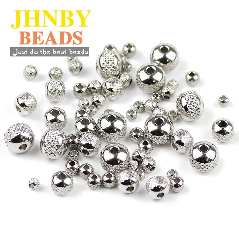 JHNBY Stainless steel Spacer beads ball 3/4/6/8MM Tire 200pcs Metal Round Loose beads for Jewelry bracelets making DIY Findings
JHNBY Stainless steel Spacer beads ball 3/4/6/8MM Tire 200pcs Metal Round Loose beads for Jewelry bracelets making DIY Findings