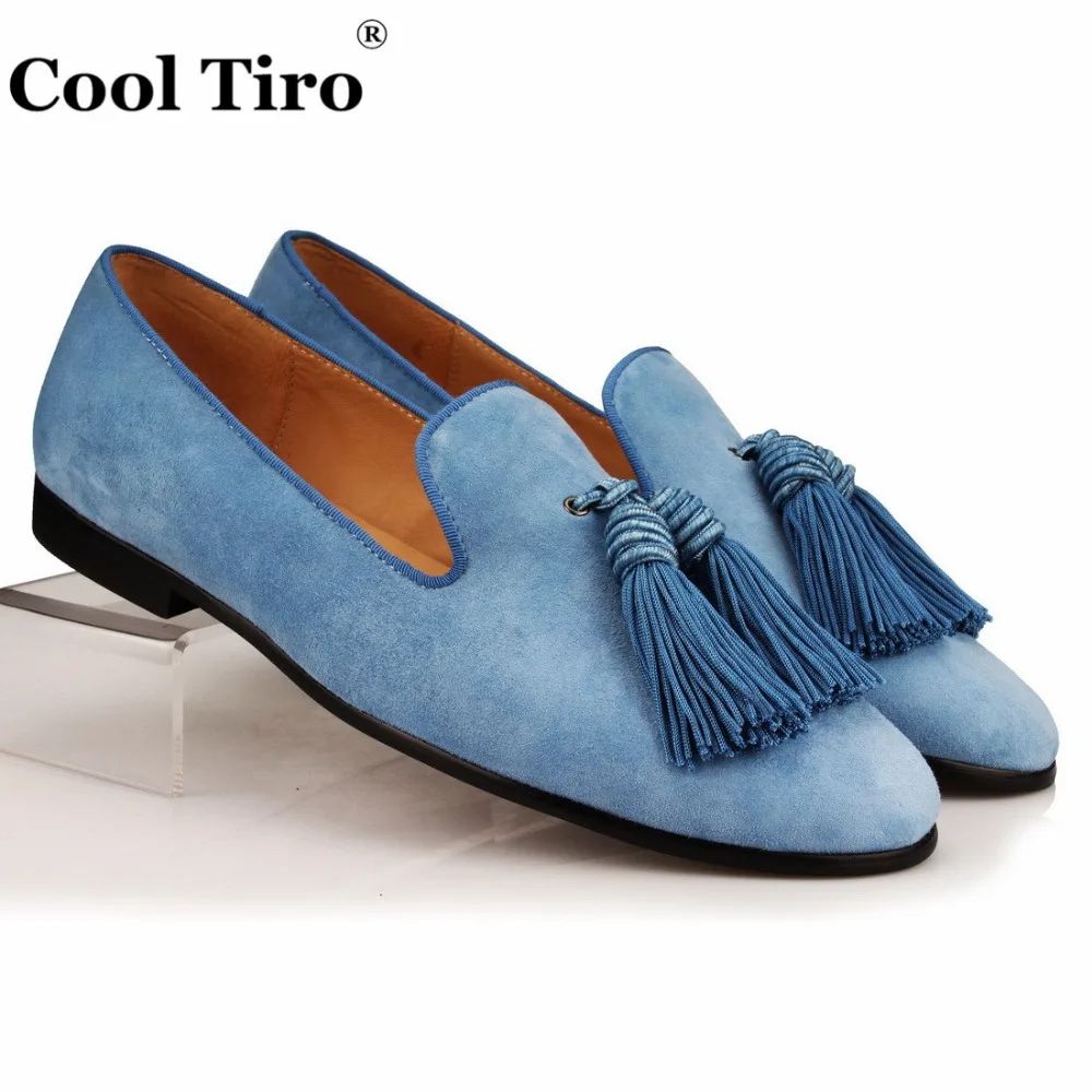 light blue suede loafers mens