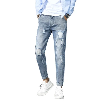 2019 Cotton Jean Men's Pants Vintage Hole Cool Trousers Guys Summer Europe America Style Plus Size 27-36 Ripped Jeans Men h818
2019 Cotton Jean Men's Pants Vintage Hole Cool Trousers Guys Summer Europe America Style Plus Size 27-36 Ripped Jeans Men h818